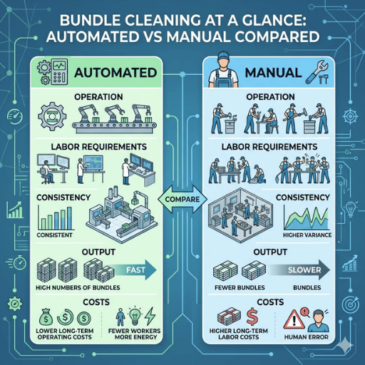 Bundle Cleaning at a Glance Automated vs Manual Compared