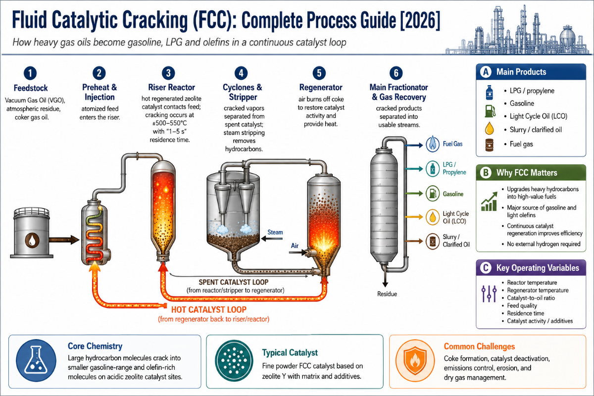 Fluid Catalytic Cracking (FCC): Complete Process Guide [2026]