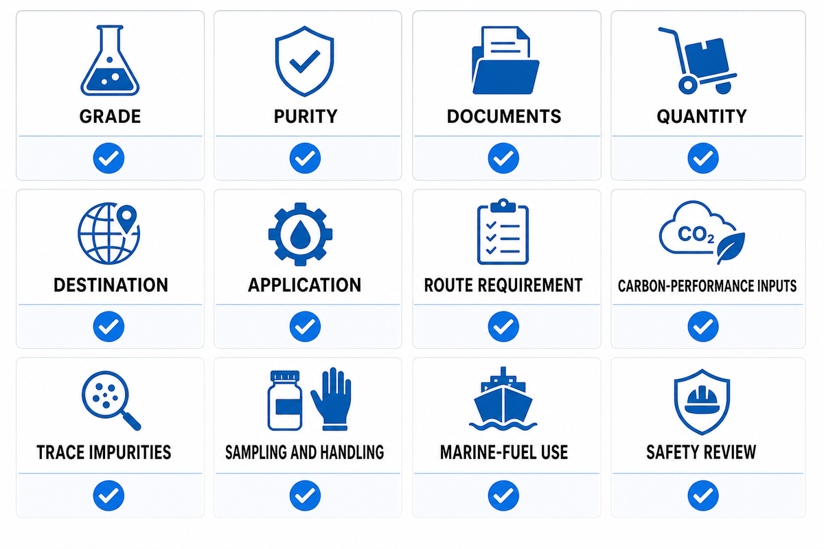RFQ Checklist Before You Source Methanol — Boshiya