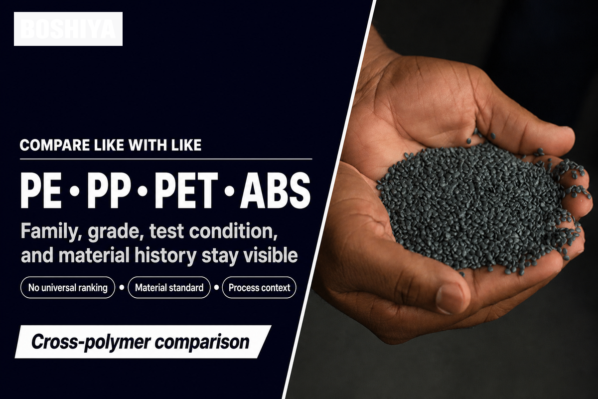 Why PE, PP, PET, and ABS Numbers Cannot Be Compared Directly — BOSHIYA
