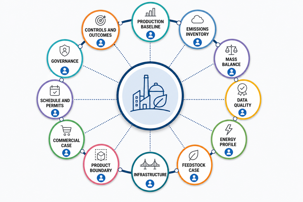 Build the Decarbonization Evidence Pack for Project Definition — BOSHIYA